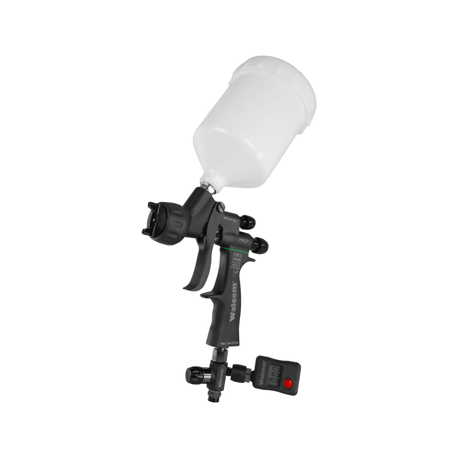Genesi Carbonio 360 HVLP with POM C cup and digital regulator